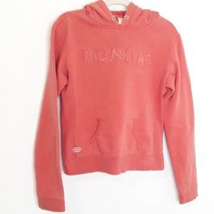 Billabong Kangaroo Pouch Coral Hoodie EUC sz L